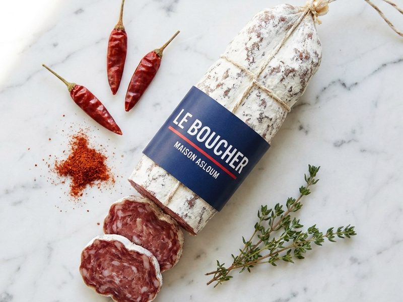 Sandwich au saucisson sec halal et beurre de baratte