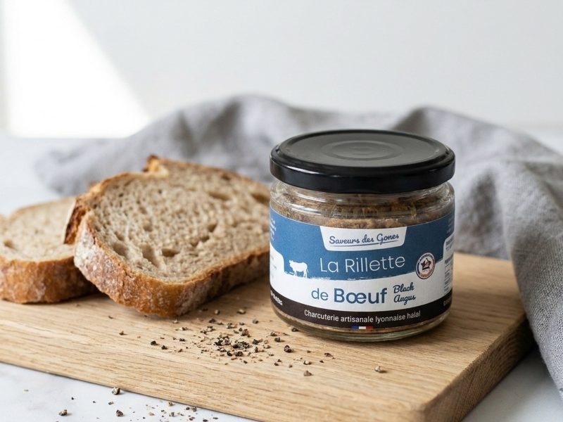 Rillette de bœuf Black Angus, charcuterie halal