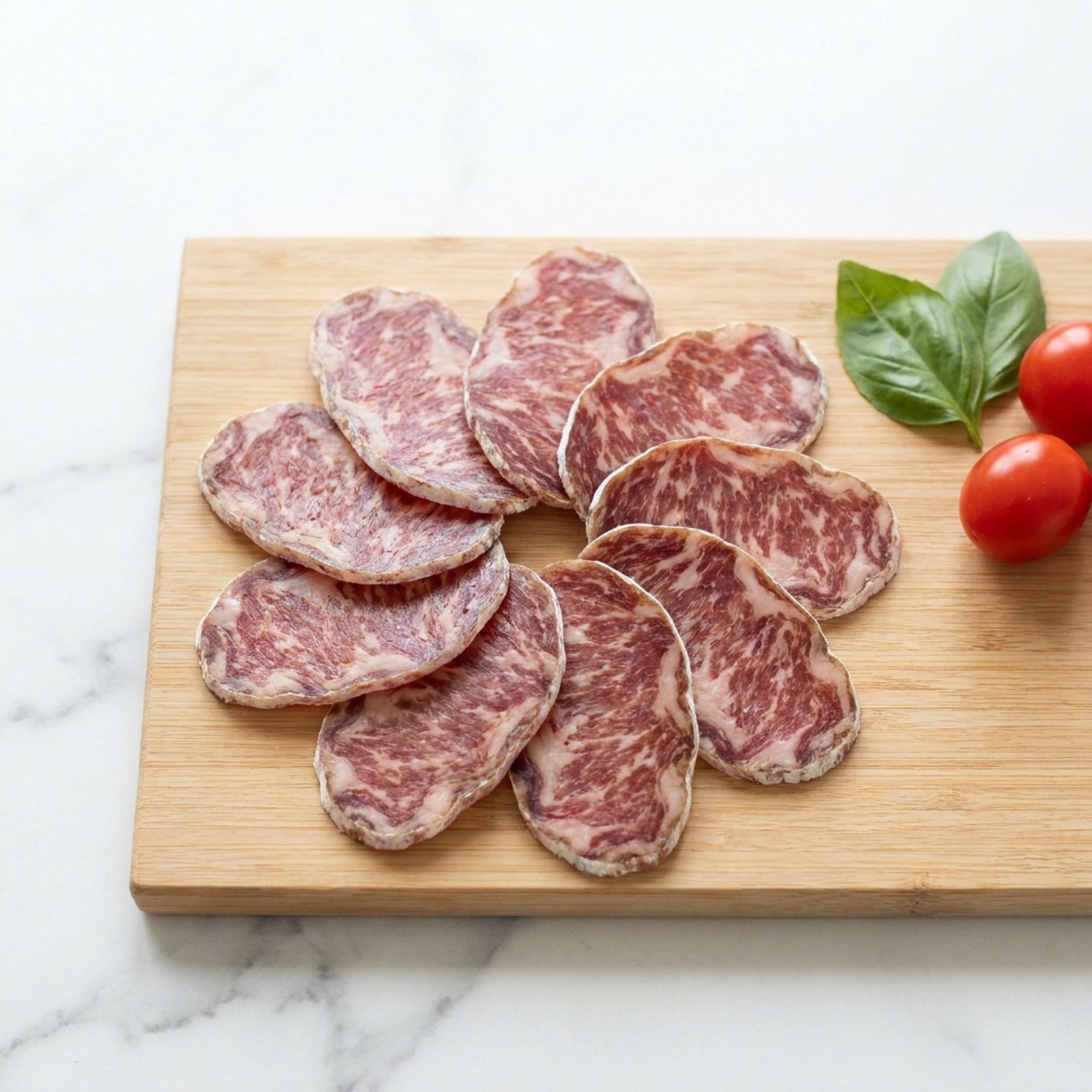 Saucisson sec à l’italienne, servi sur du pain