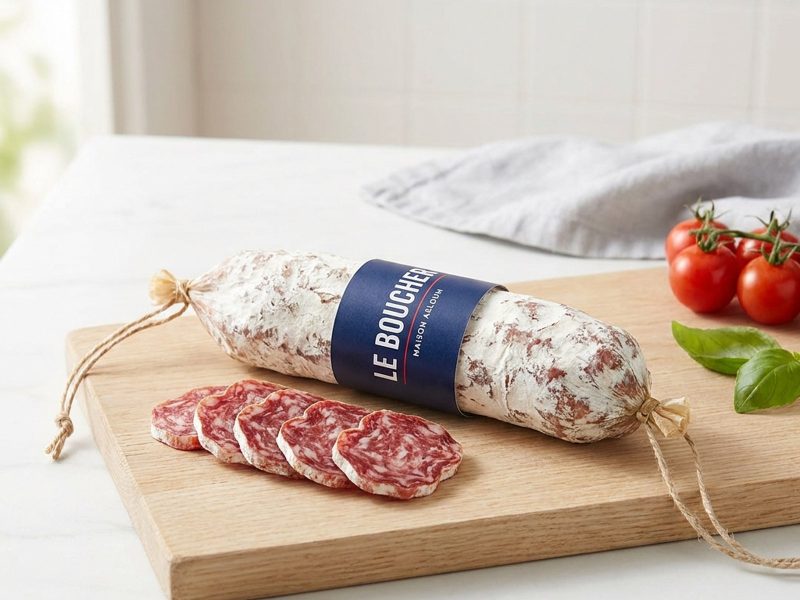 Saucisson sec à l’italienne, charcuterie halal