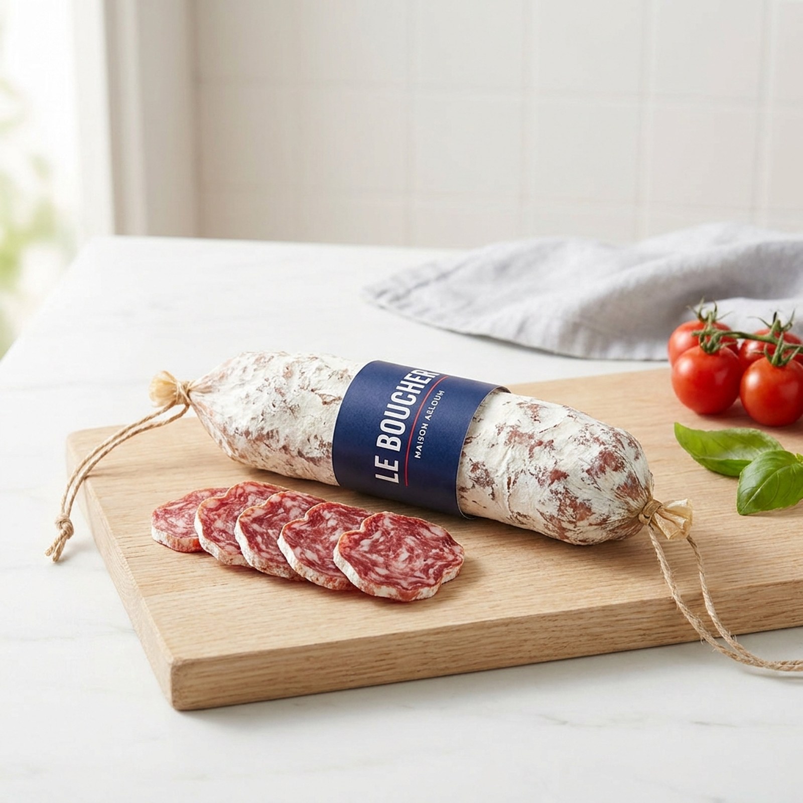 Saucisson sec à l’italienne, charcuterie halal