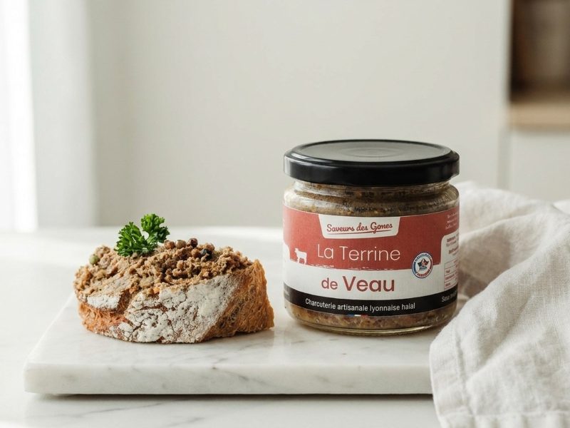 Terrine de veau, servi sur du pain