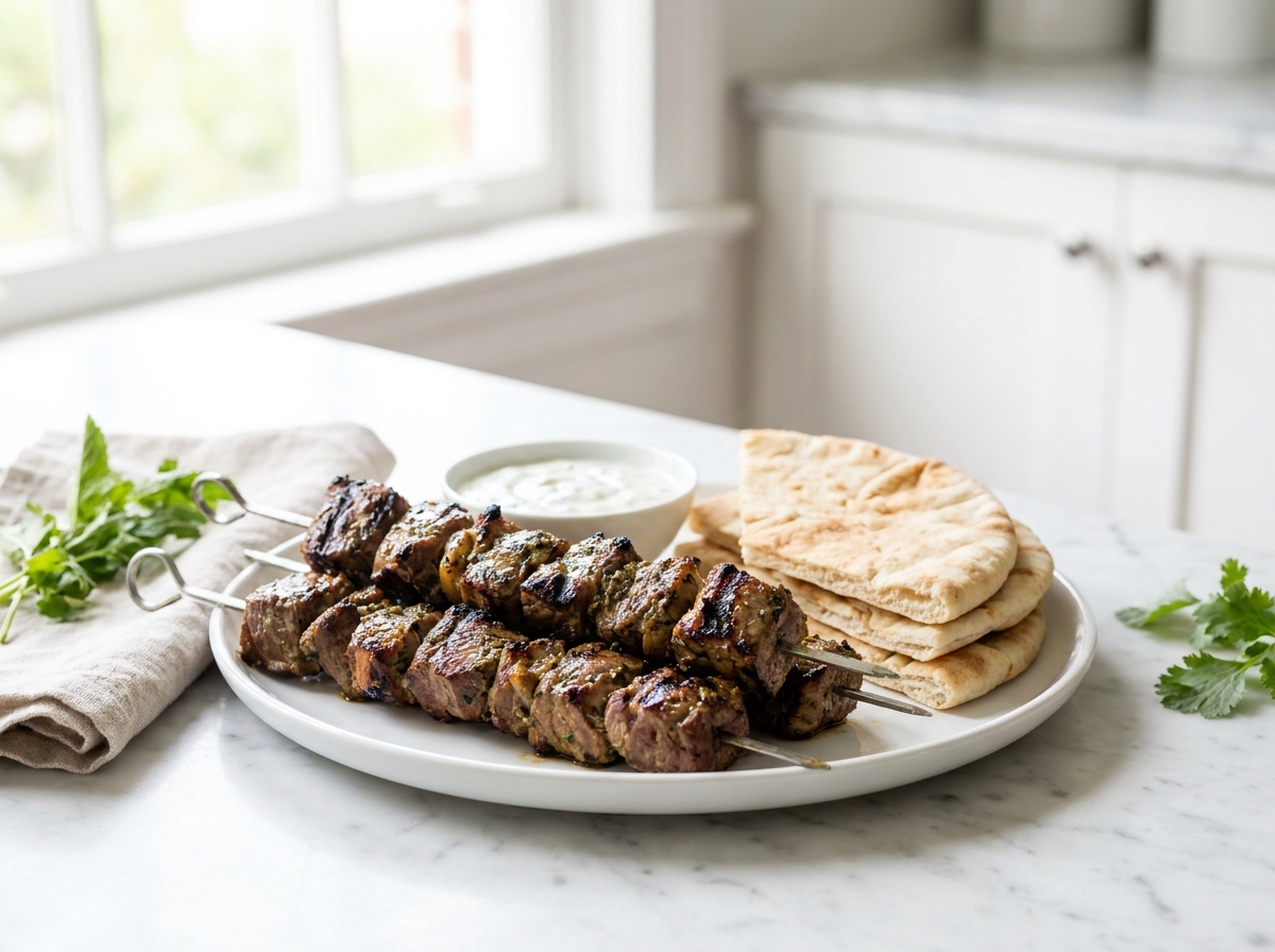 Brochettes d’agneau marinées