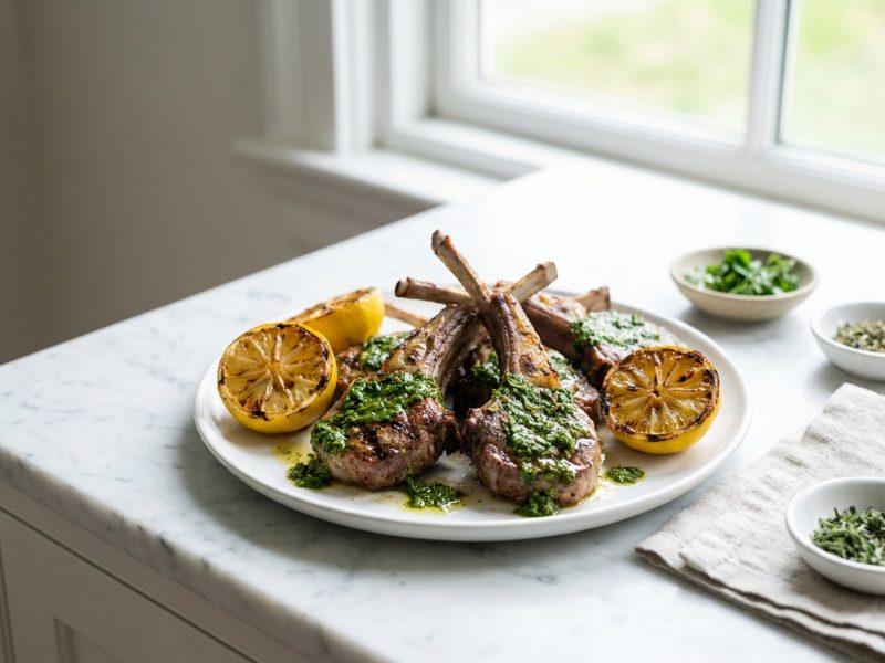 Côtelettes d’agneau à la chermoula