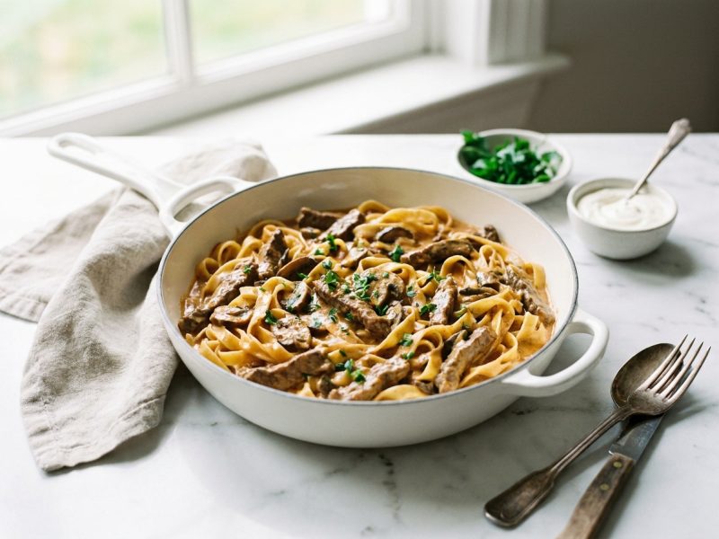 Émincé de bœuf au paprika et à la crème