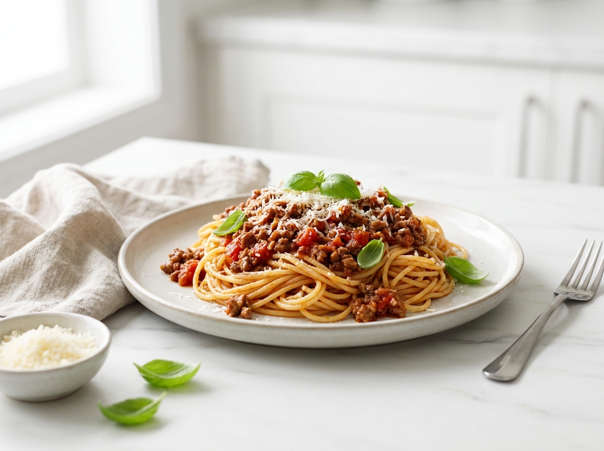 Spaghetti bolognaise à la kefta