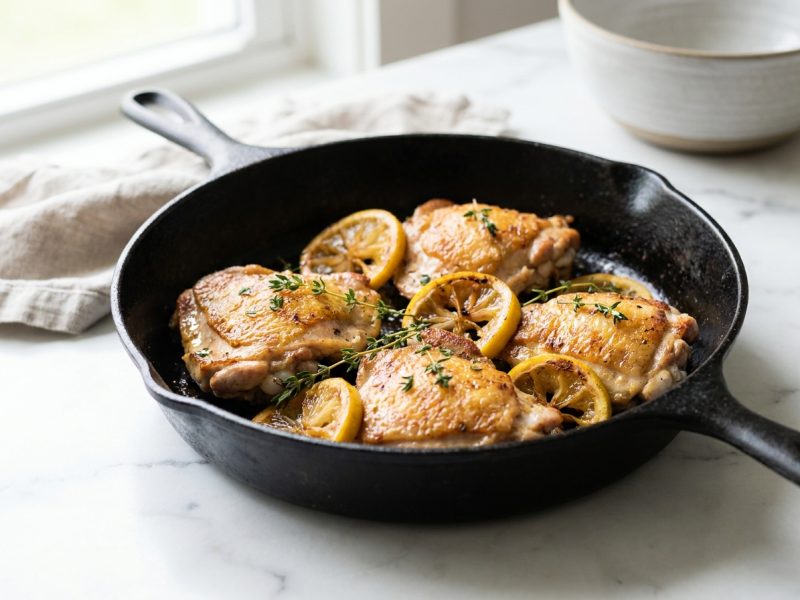 Poulet au citron et au thym en 20 minutes