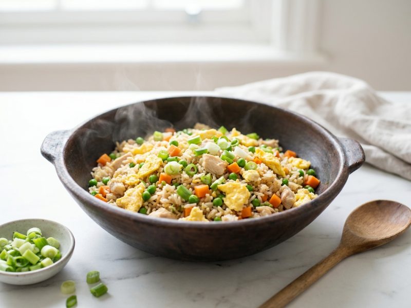 Riz sauté au poulet
