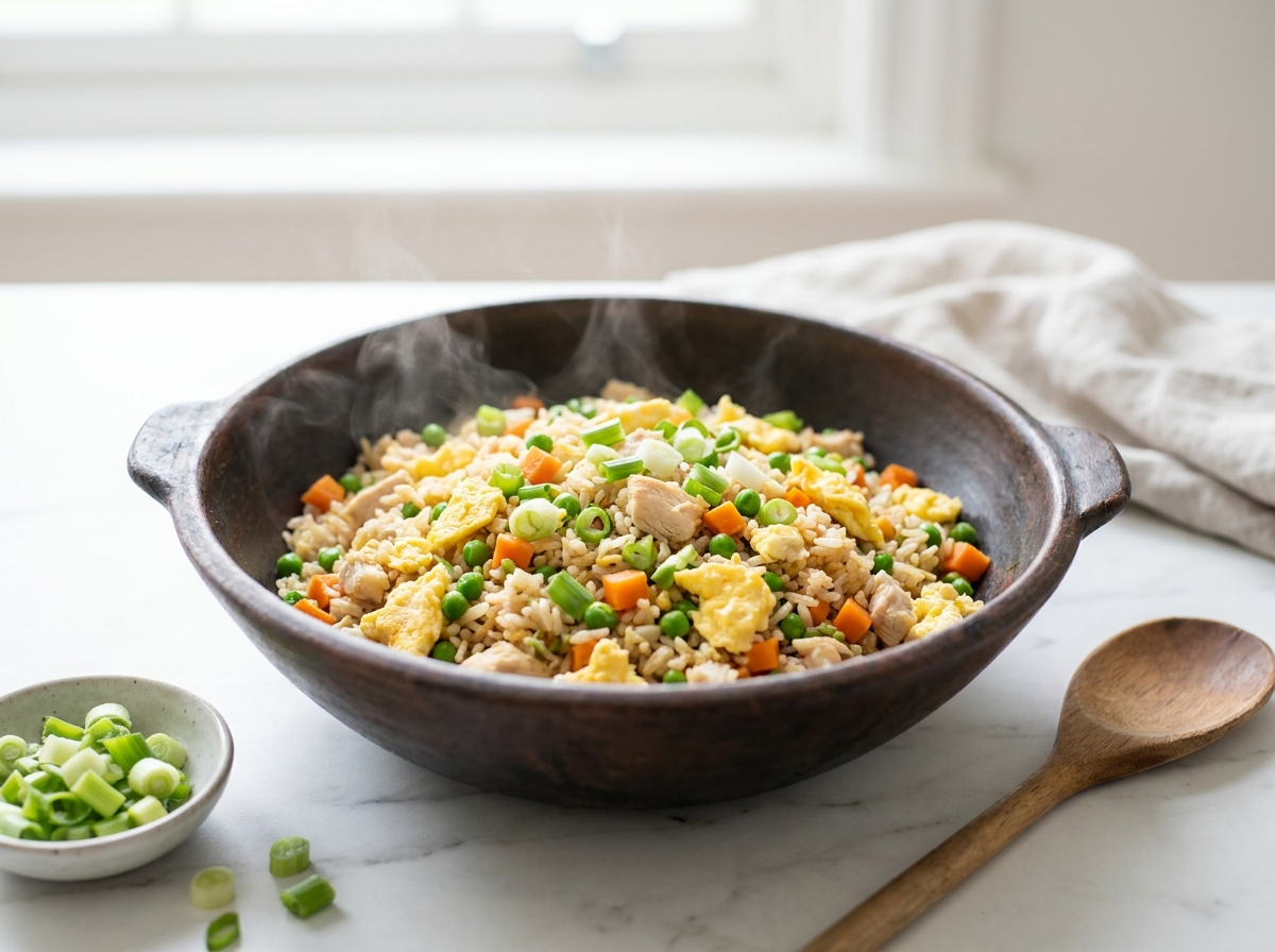 Riz sauté au poulet