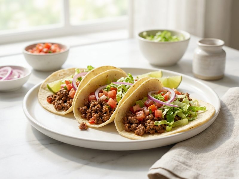 Tacos de bœuf épicé