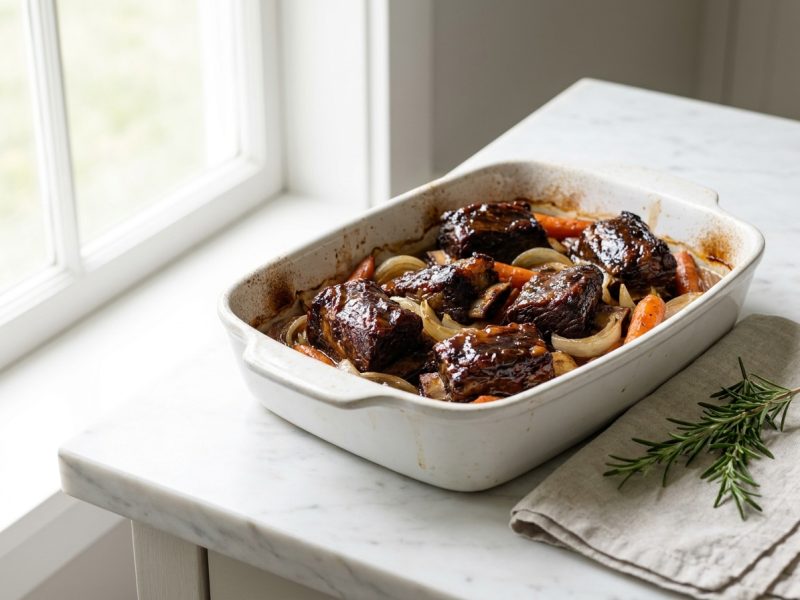 Plat de côtes braisé au four
