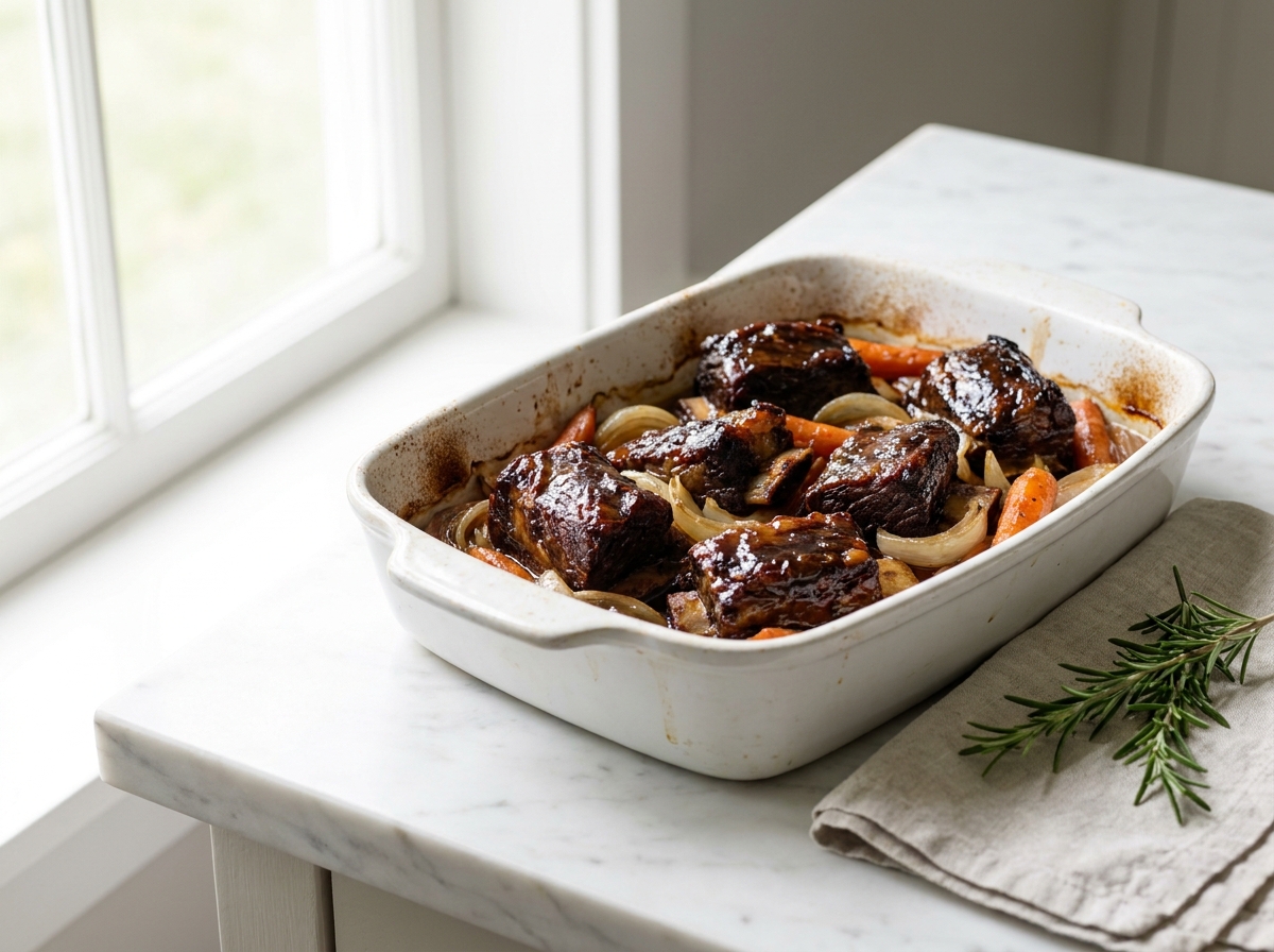 Plat de côtes braisé au four