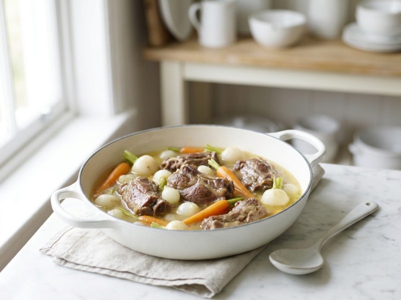 Collier de veau aux petits légumes