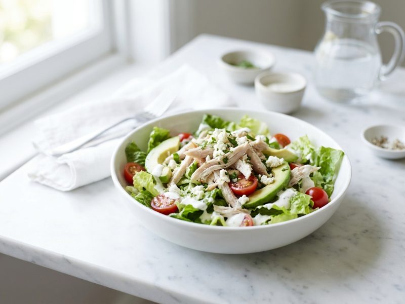Salade au reste de poulet rôti