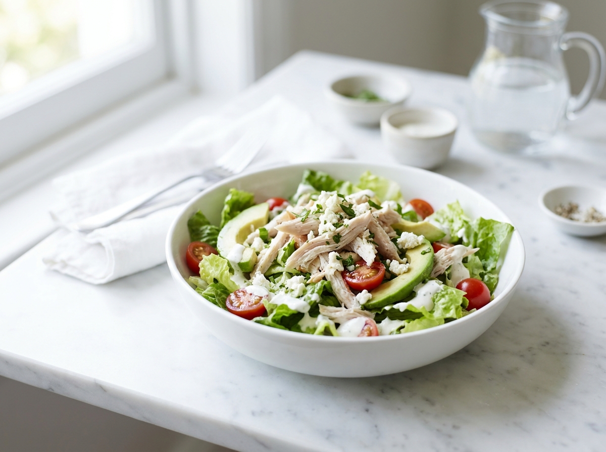 Salade au reste de poulet rôti