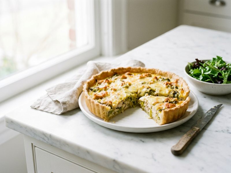 Quiche au reste de poulet