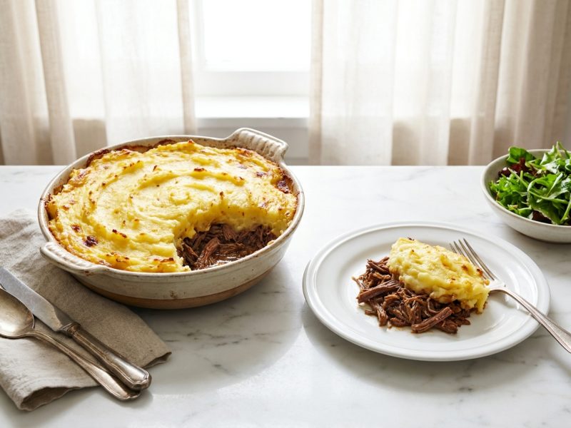 Parmentier au reste de pot-au-feu