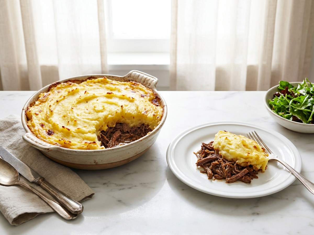 Parmentier au reste de pot-au-feu
