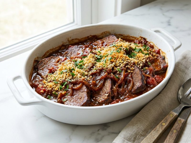 Bœuf miroton au reste de pot-au-feu
