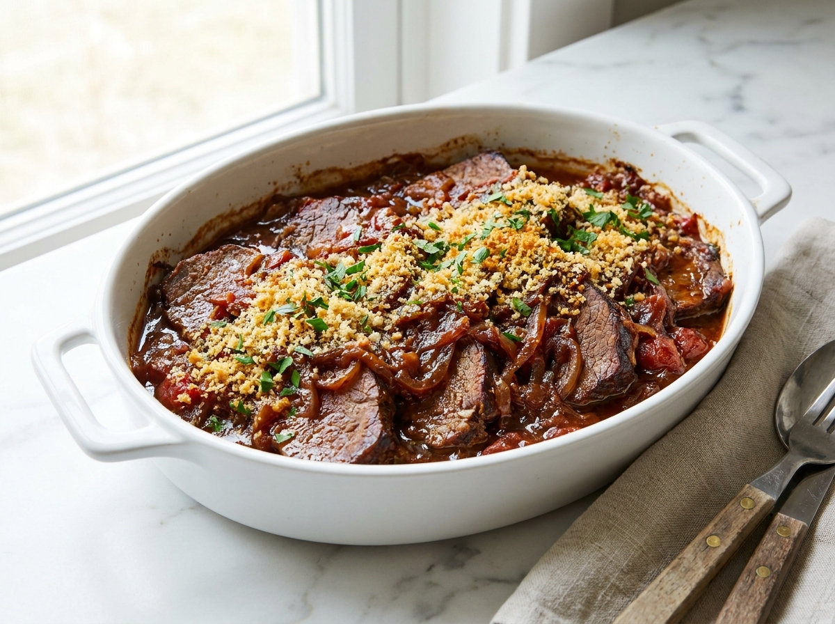 Bœuf miroton au reste de pot-au-feu