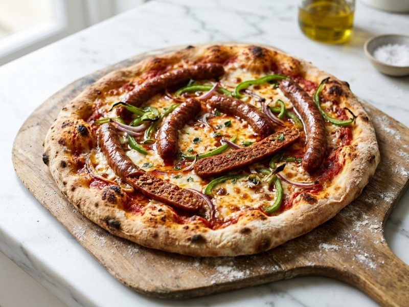 Pizza aux merguez