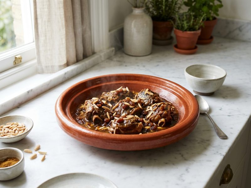 Mrouzia, agneau au miel et aux raisins