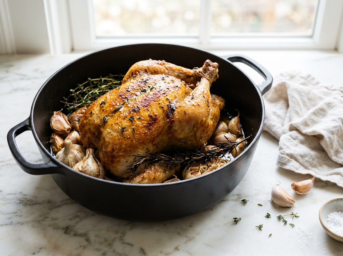 Poulet aux quarante gousses d’ail
