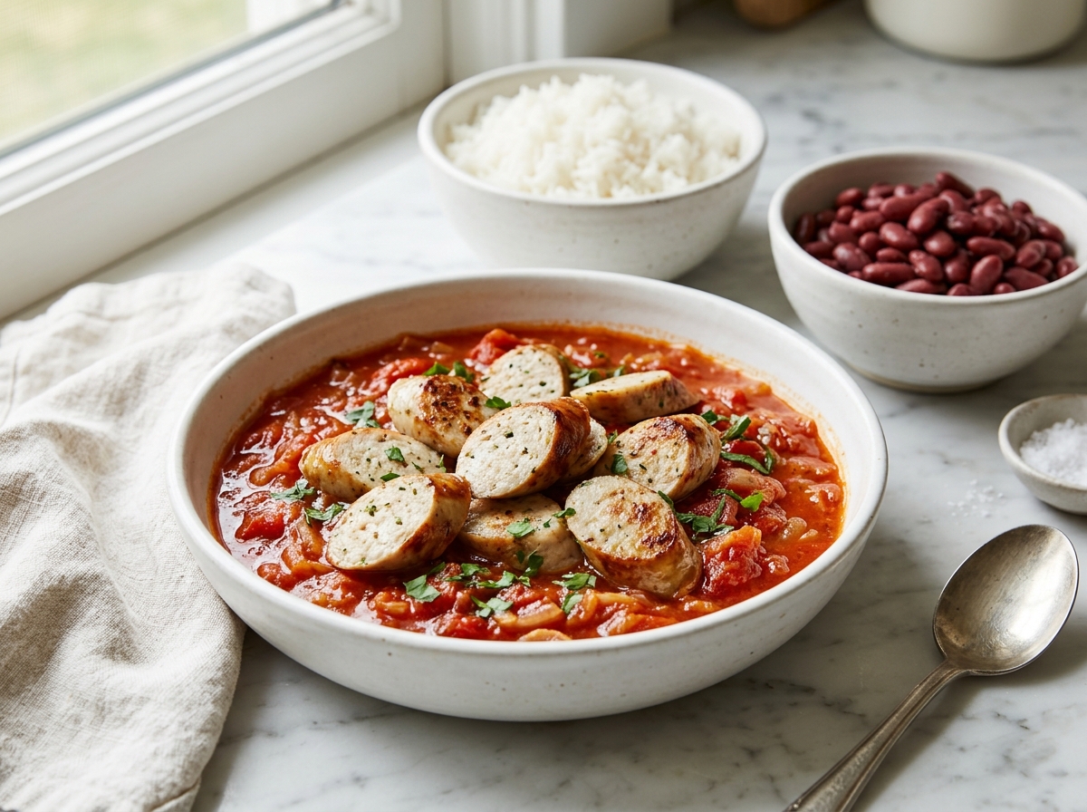 Rougail saucisses de volaille