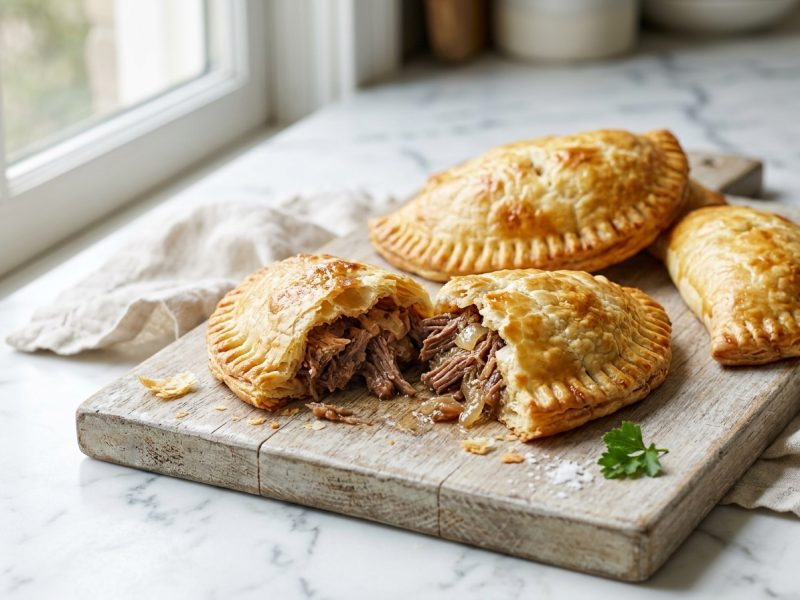 Chaussons au reste de bœuf braisé
