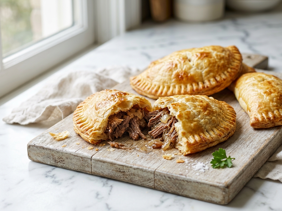 Chaussons au reste de bœuf braisé