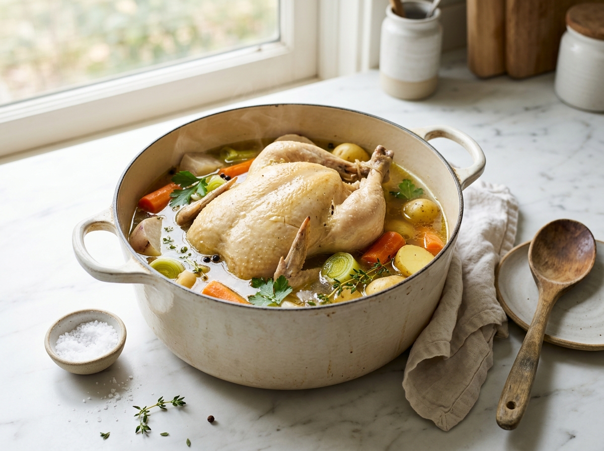 Poule au pot et ses légumes