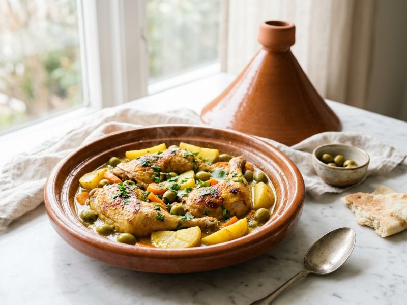Tajine de poulet aux pommes de terre