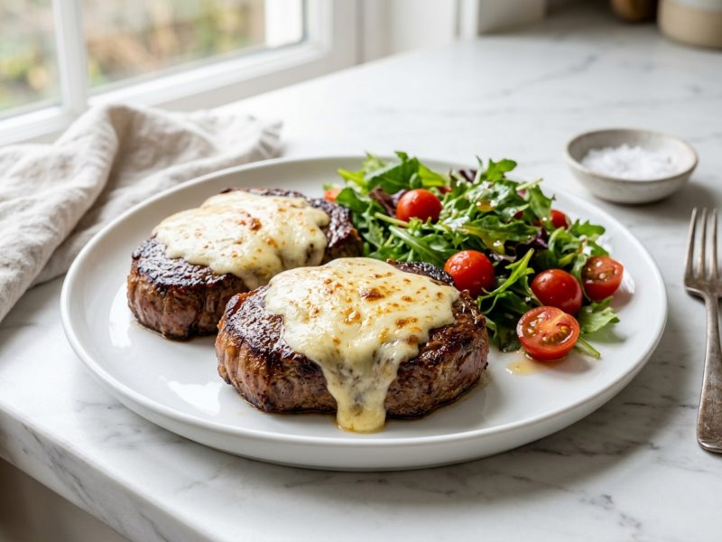 Pavés savoyard poêlés et salade verte