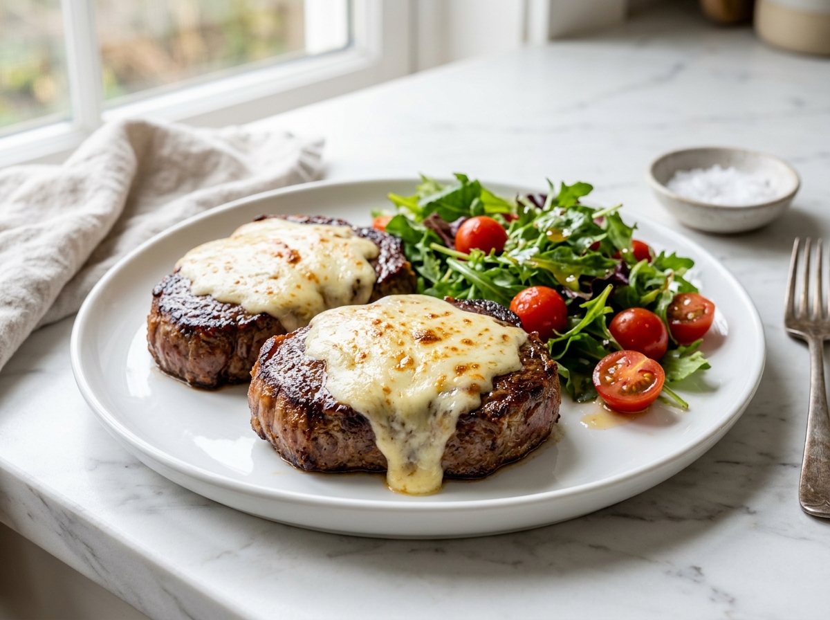 Pavés savoyard poêlés et salade verte
