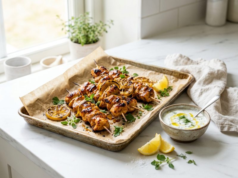 Brochettes de volaille au four en 20 minutes