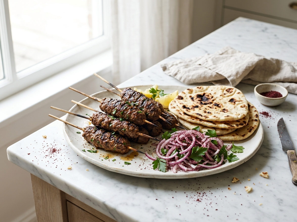Brochettes de kefta à la braise