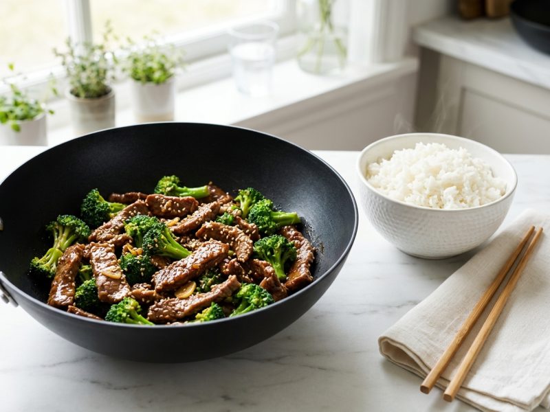 Wok de bœuf aux brocolis