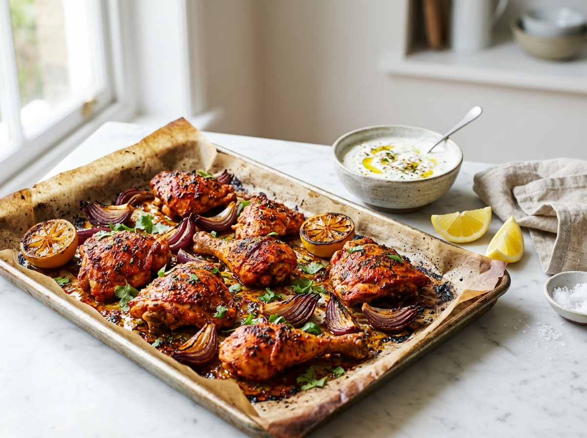 Poulet tikka au yaourt, au four