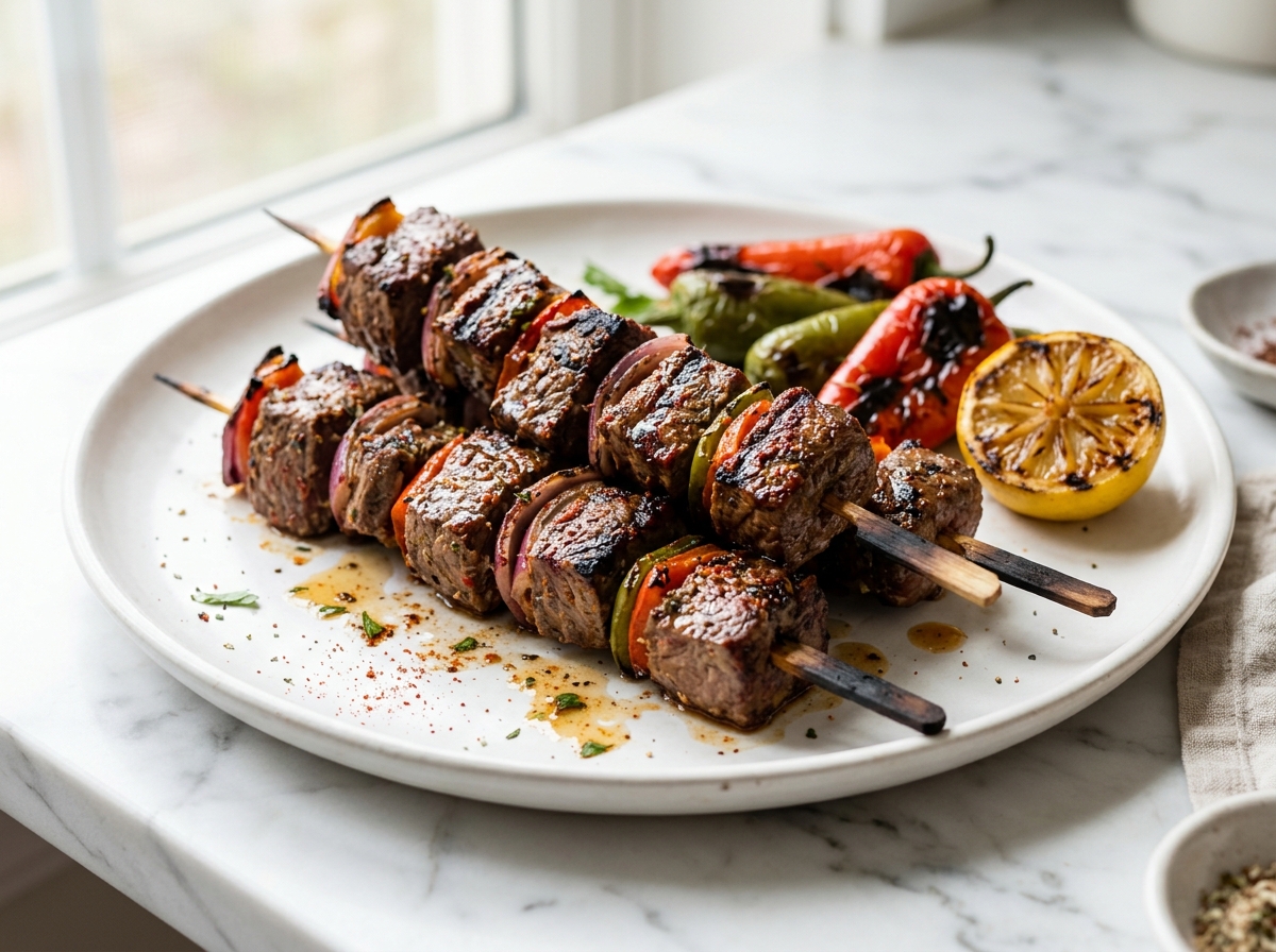 Brochettes de rumsteck au paprika