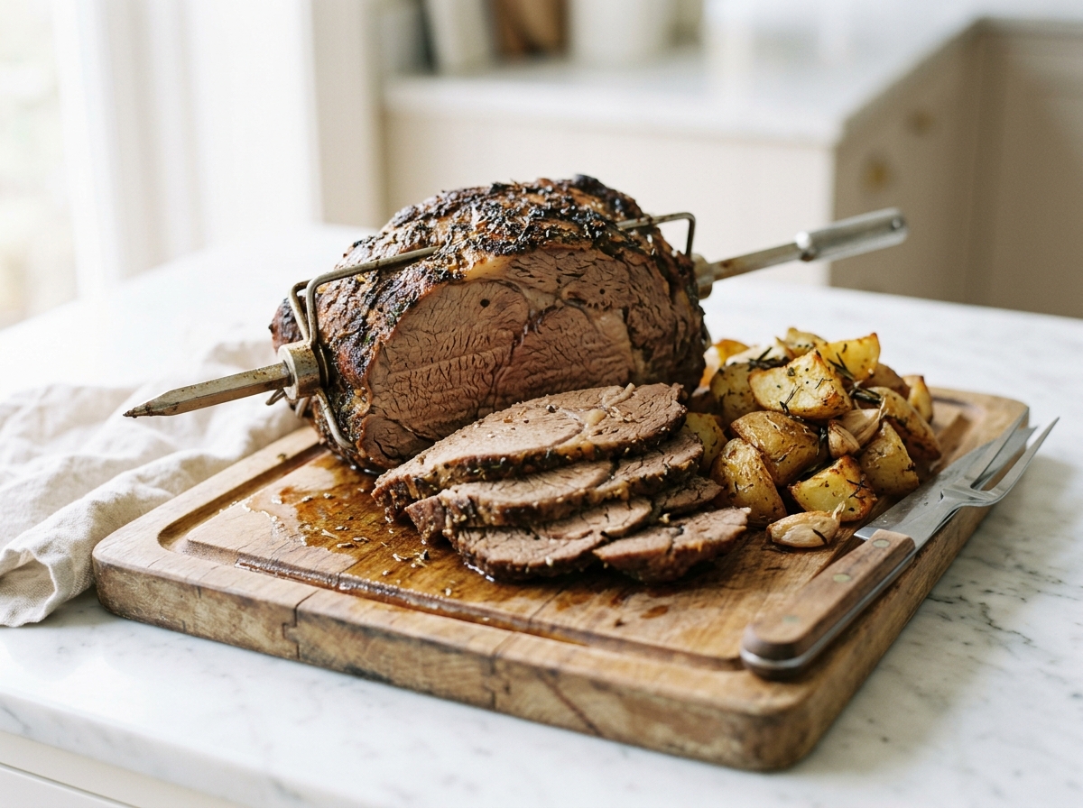 Broche de bœuf à la rôtissoire