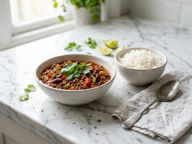 Chili de bœuf aux haricots rouges