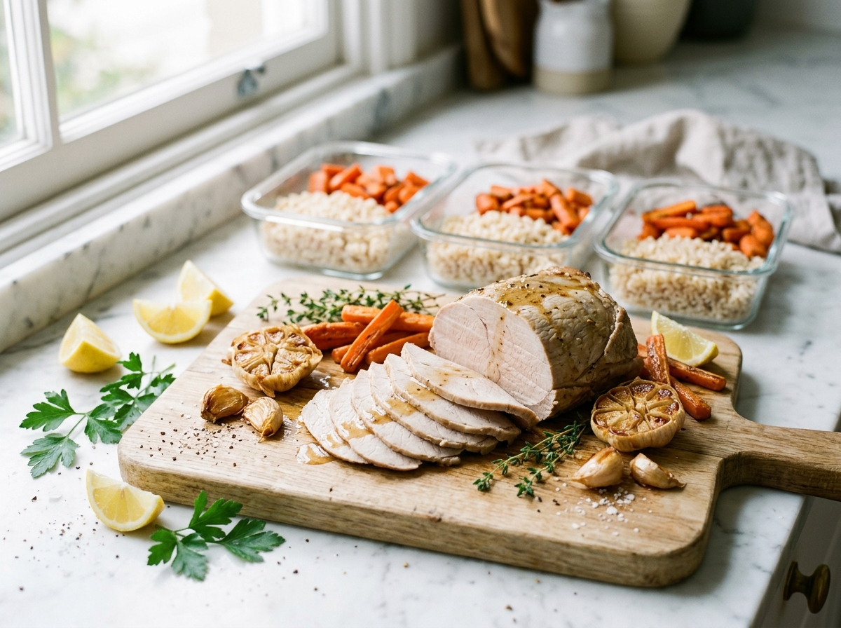 Rôti de veau tranché pour cinq boîtes