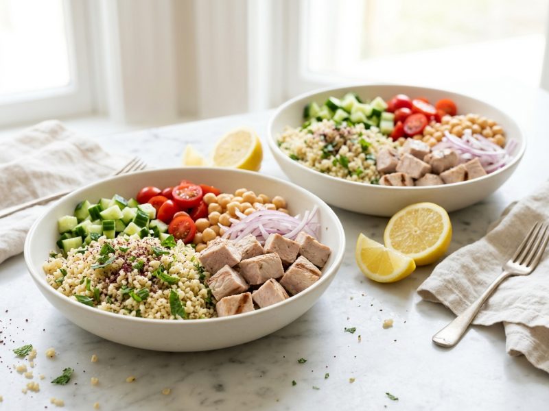 Bowl froid de veau grillé, boulgour à la menthe