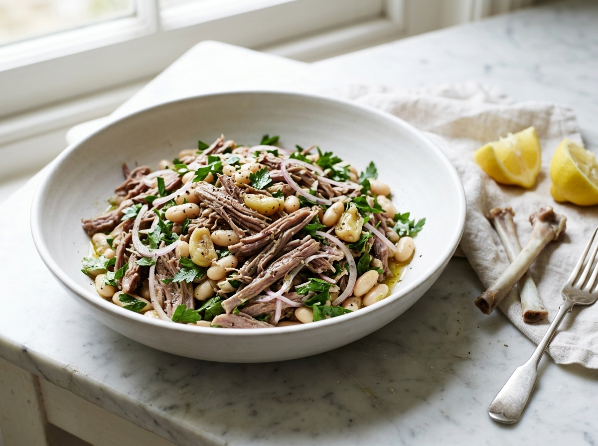 Souris d’agneau confite en salade froide