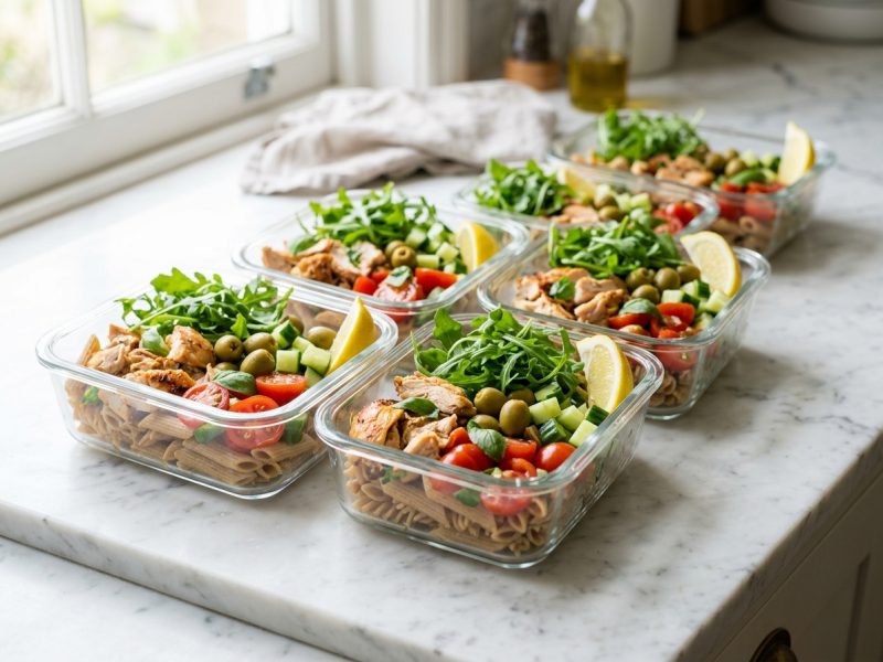Salade de poulet fermier aux pâtes complètes