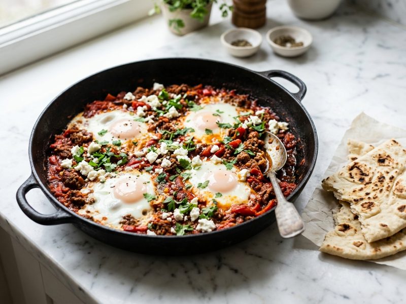 Shakshuka à la kefta pour le matin