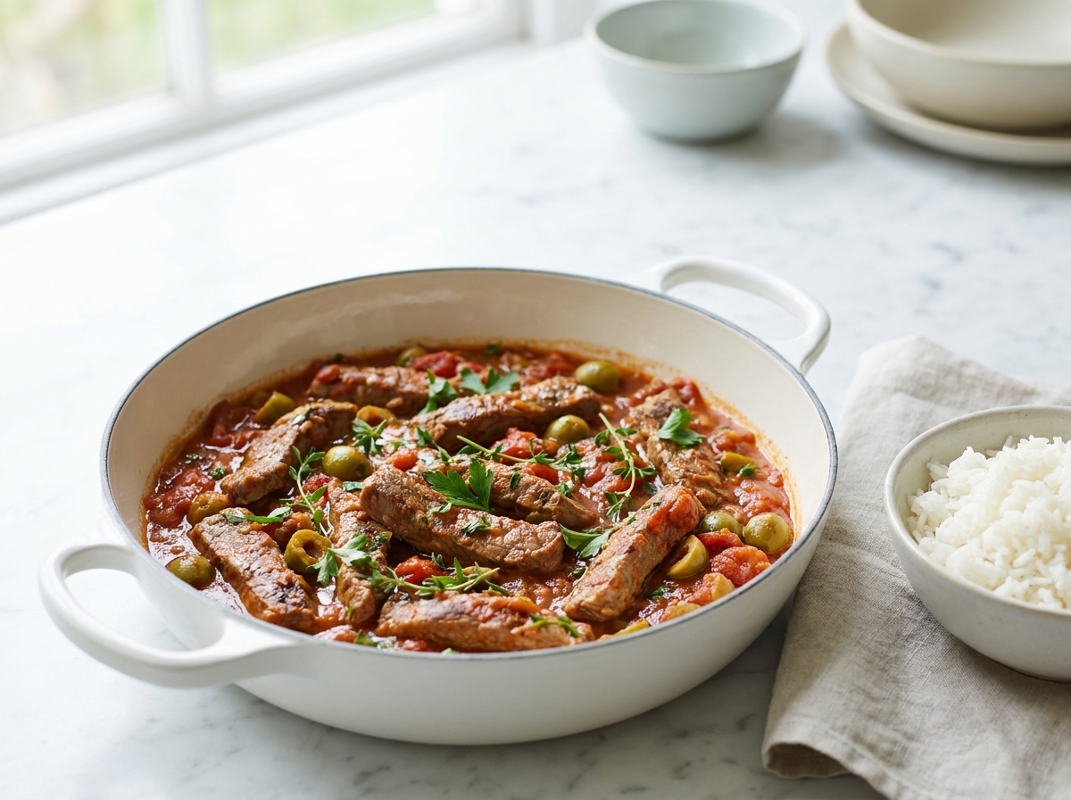 Émincé de veau aux olives
