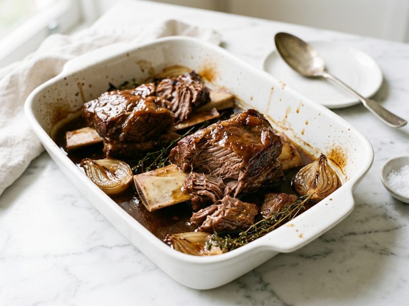 Poitrine de veau confite au four