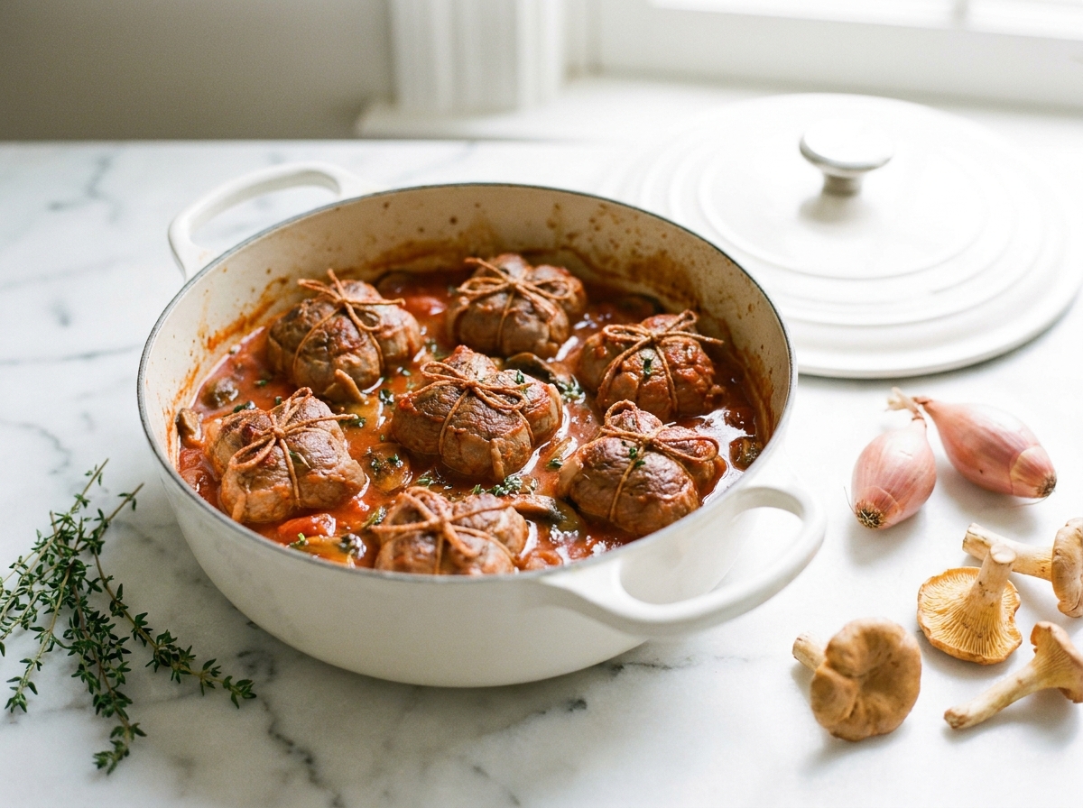 Paupiettes de veau à la tomate