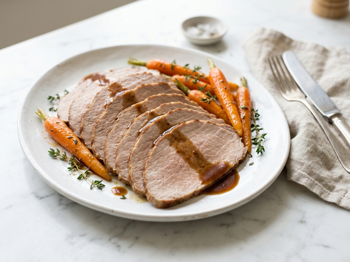 Noix de veau rôtie à basse température